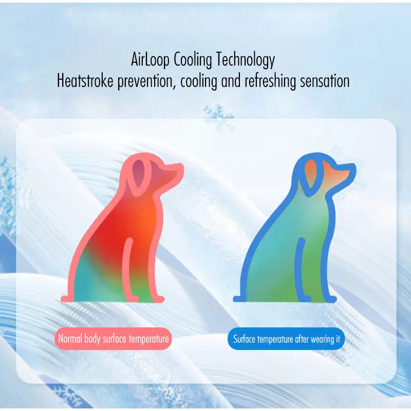 Dog Clothes For Spring And Summer Cooling, Ice Packs For Cooling, Adjustable Traction, Small Dog In The Back, Pet Dog Clothes