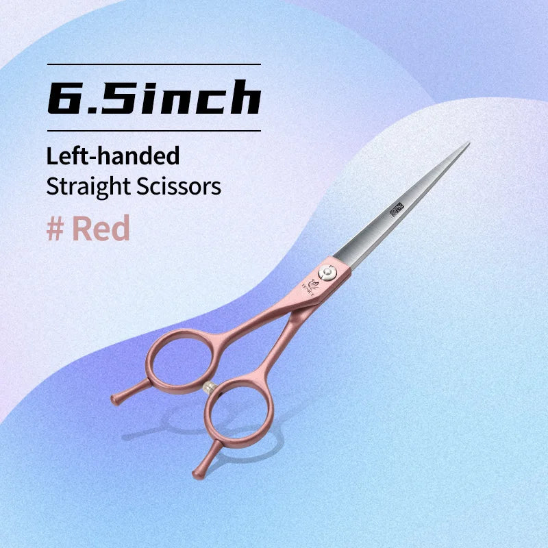 Fenice Left-handed Professional 7.0/7.5/8 inch JP440C Cutting Curved Fluffy Thinning Chunker Scissors Set Kit Pet Dog  Grooming