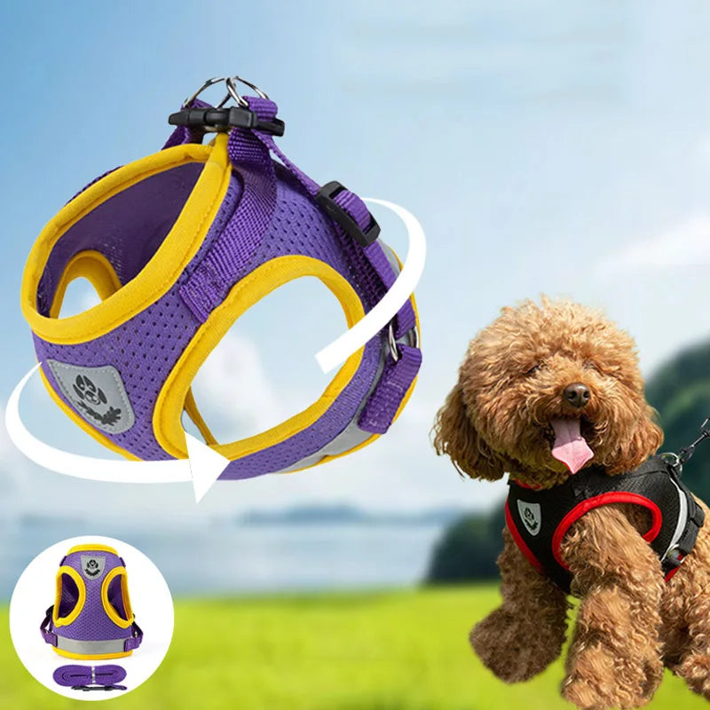 XS/S/M/L/XL Vest Harness Leash Adjustable Vest Strap Puppy Cat Chest Strap Reflective for Small Medium Dogs Cat Harnesses Vest