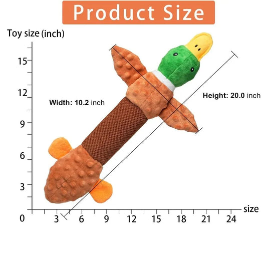 Durable dog toys, tug of war dog interactive toys, small, medium, and large plush dog toys with wrinkled paper