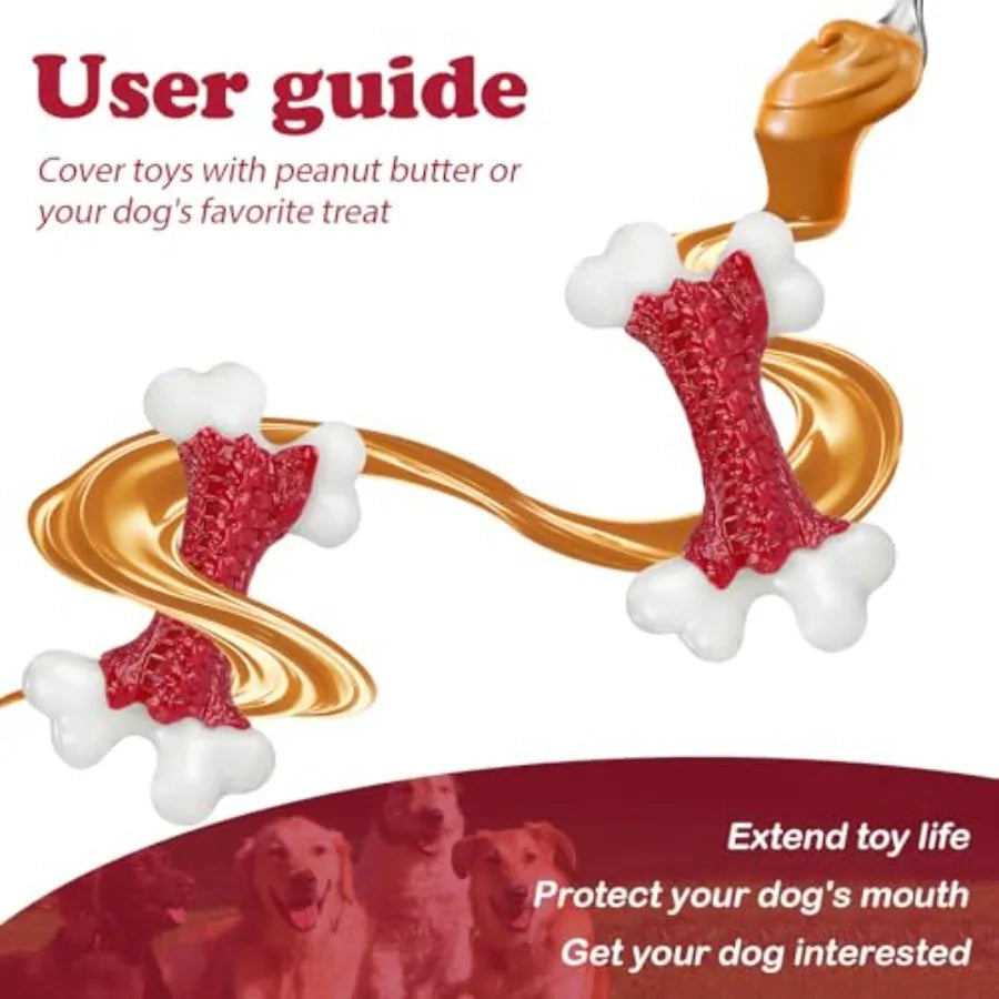 Tough Dog Toys Toys for Aggressive Chewers Large Breed Chew Dogs Bone Toy Nylon Dogs Almost Indestructible