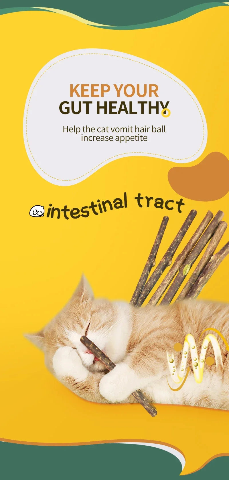 Cat Molar Stick Natural Catnip Teeth Cleaning Toothpaste Silvervine Cat Snack Stick Self Healing Kitten Chew Toy Pet Accessories