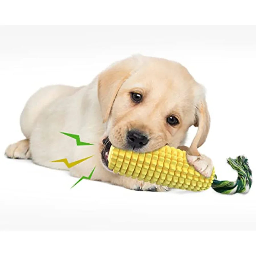 Dog Chew Toys for Aggressive Chewers Indestructible Tough Durable Squeaky Interactive Dog Toys Puppy Teeth Chew Corn Stick Toy