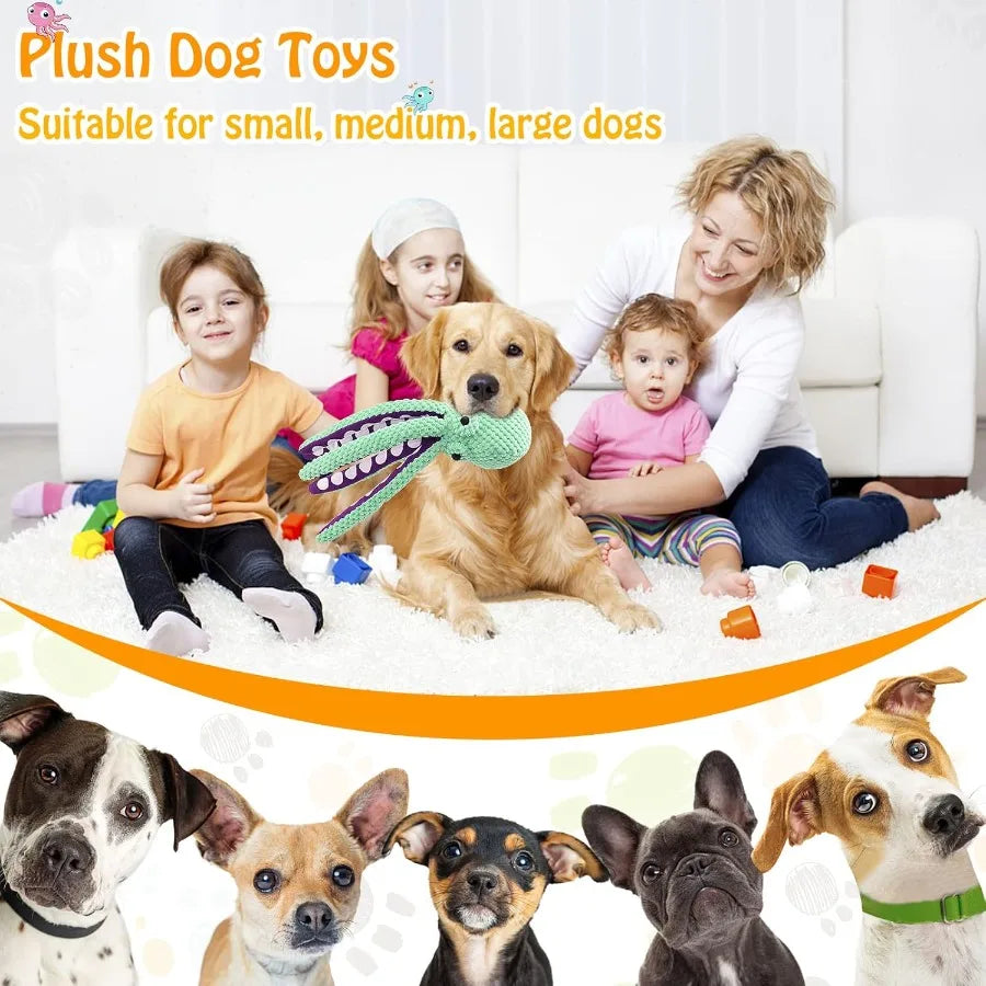Large Squeaky Dog Toys Plush Dog Toys with Soft Fabric for Small Medium and Large Dogs Daily Companionship Training Reward Gift