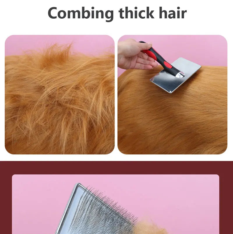 Pet Dog Hair Removal Needle Comb Fur Trimming Brush Grooming Tool Massage Tool Pet Hair Removal Needle Comb Fur Cleaning Brush
