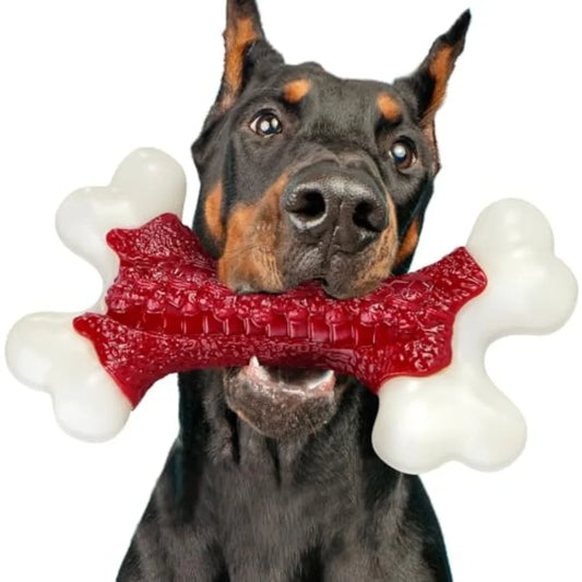 Tough Dog Toys Toys for Aggressive Chewers Large Breed Chew Dogs Bone Toy Nylon Dogs Almost Indestructible