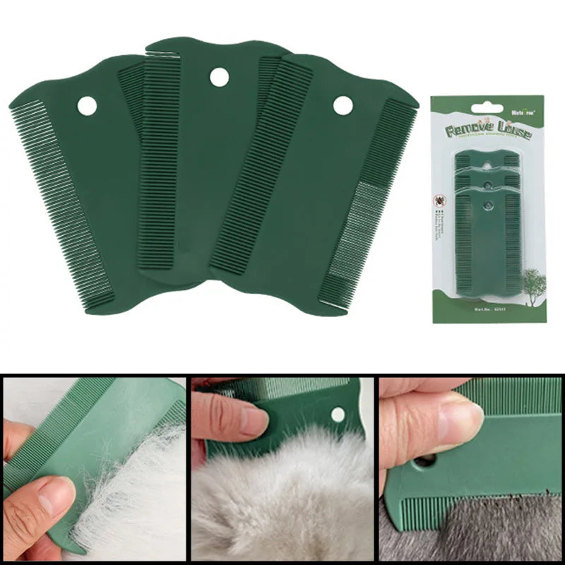 Pet Flea Comb Double Sided Head Lice Comb Fine Tooth Head Lice Flea Remove Hair Combs Dandruff Brush Pet Hair Cleaning Supplies