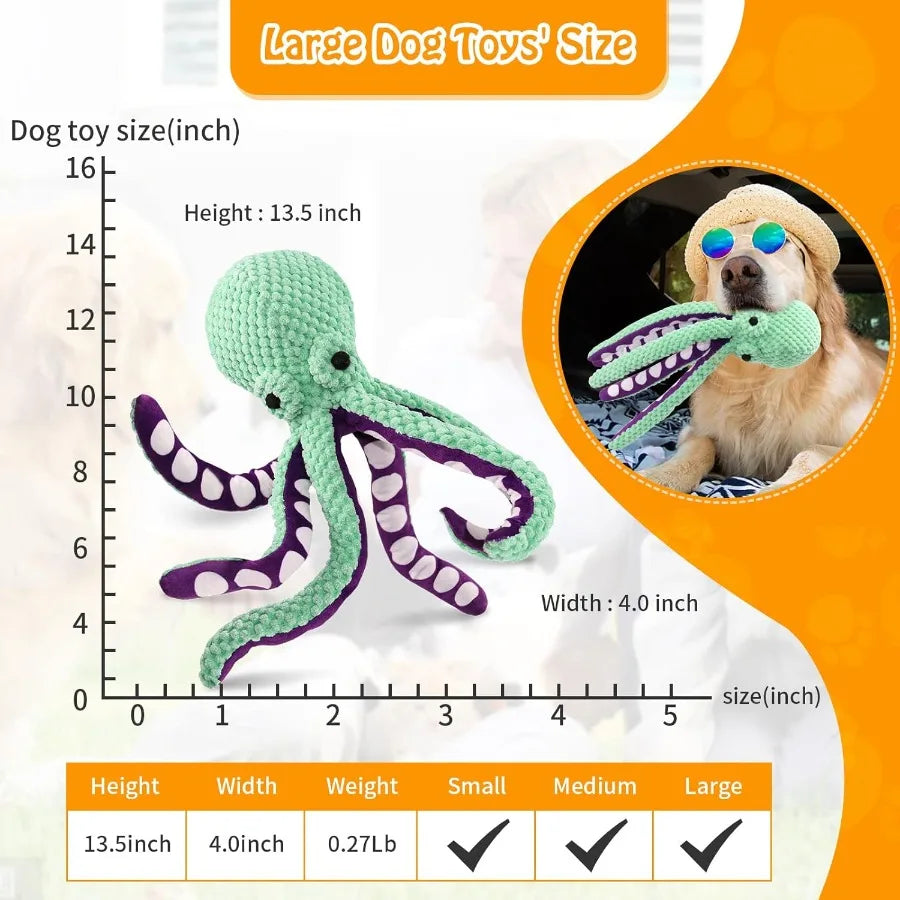 Large Squeaky Dog Toys Plush Dog Toys with Soft Fabric for Small Medium and Large Dogs Daily Companionship Training Reward Gift
