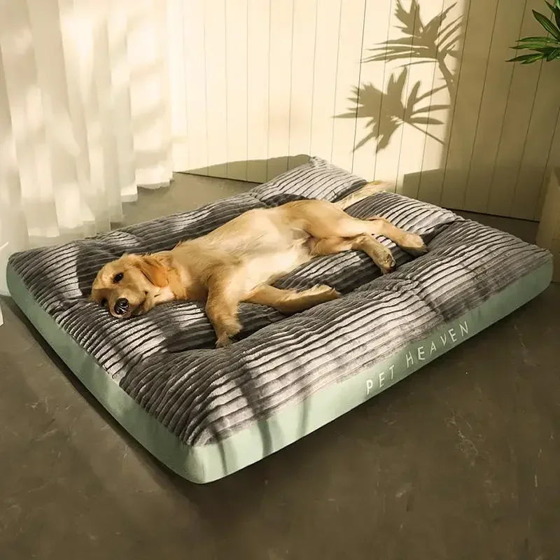 Dog bed corduroy dog sofa plush bed detachable easy clean warm floor mat for sleeping breathable washable pet sleep dog supplies