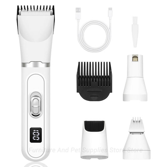 Dog Hair Clippers Grooming Electric Pet Clipper Professional Silent Hair Cutter USB Rechargeable Pet Grooming Clipper