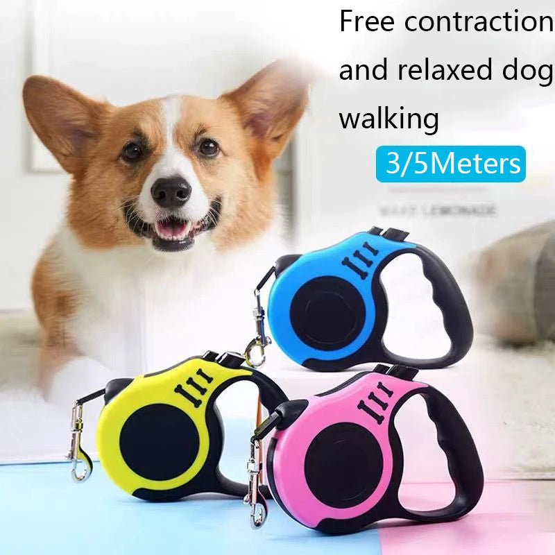 New Leash for Big Dog Retractable Leash 5 Meters Hands Free Small Dog Leash Double Strap for Dogs GXQ12