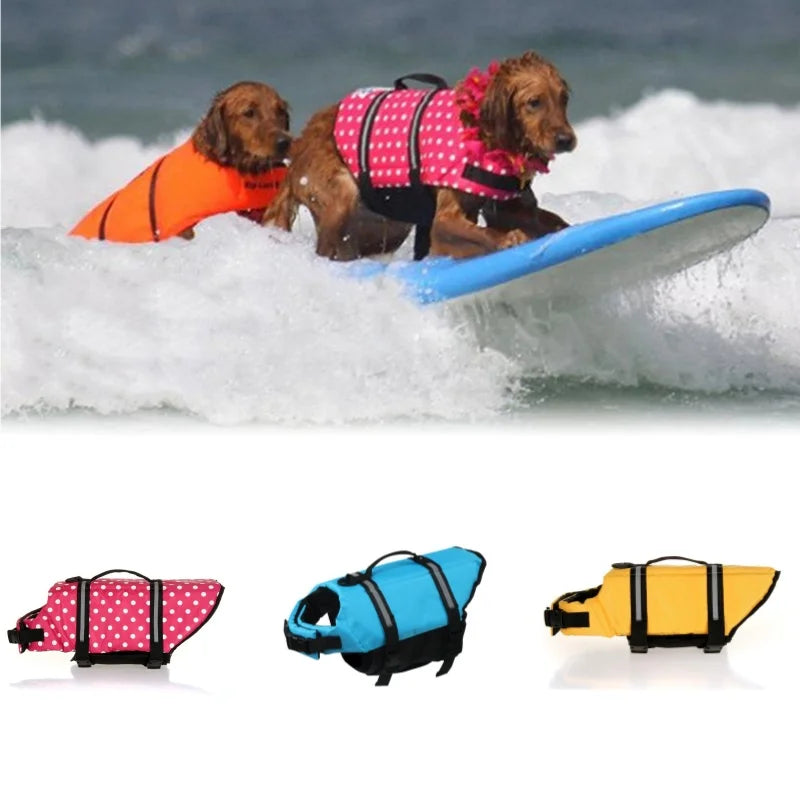 Ripstop Reflective & Adjustable Life Jacket for Dogs with Rescue Handle for Swimming