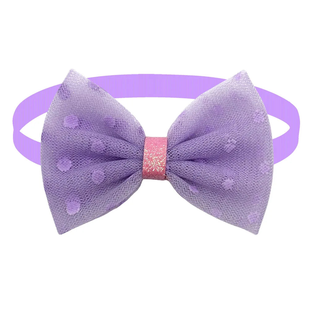 50/100pcs Cute Dot Dog Bowties Pet Supplies Small Dog Cat Bow Ties Collar Dog Grooming Accessories Pet Supplies for Small Dogs