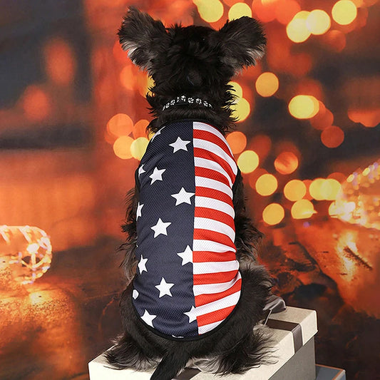 American Flag Patriotic Dog Bandana Scarf Set with Bow Tie Adjustable Pet Neckerchief for Small Medium Large Dogs Cats