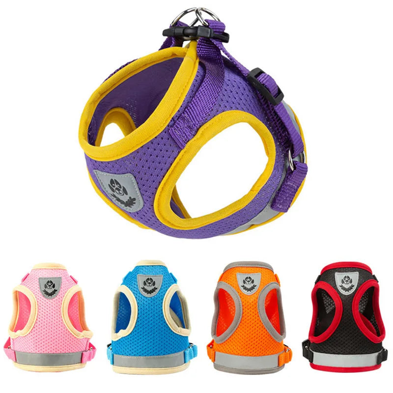 XS/S/M/L/XL Vest Harness Leash Adjustable Vest Strap Puppy Cat Chest Strap Reflective for Small Medium Dogs Cat Harnesses Vest